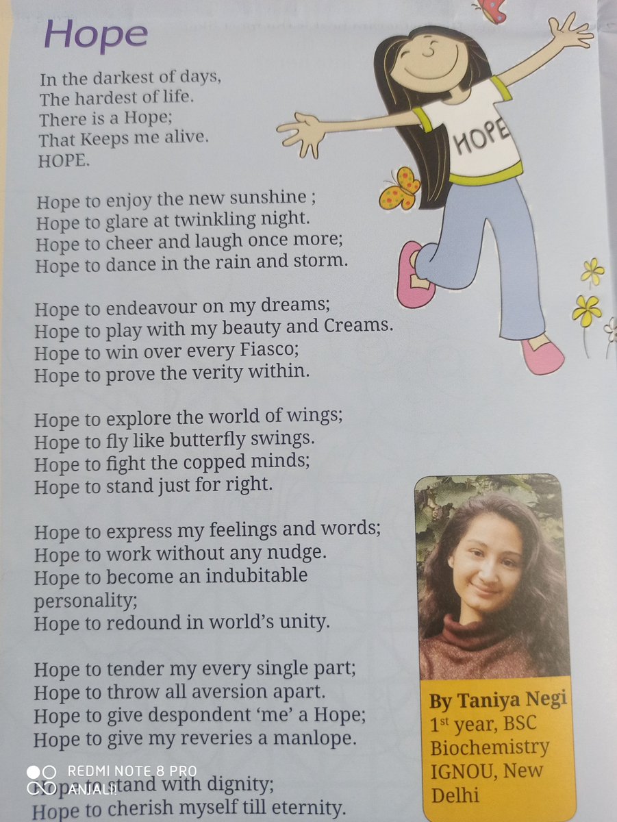 anjgsharma's tweet photo. It is so heartening to see your mentees shine:)

Happy to have Taniya's, alumna School of Excellence, Kalkaji, poem published in the esteemed childrens' newspaper #MyPaper!  

Thank you @Aeshashah17 @Suraj_MyPaper. Hope to see more of my girls find wings through their writing! https://t.co/uQ18cJmKg5