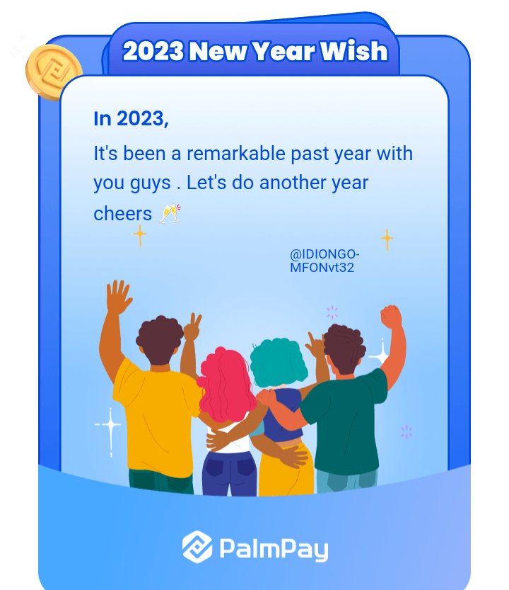 Ideaemmanuel's tweet photo. @palmpay_ng
My 2023 resolution: save more money 💸 will spending 💰

#YearOnPalmPay
#MoneyMatters https://t.co/EhUXfTngmZ
