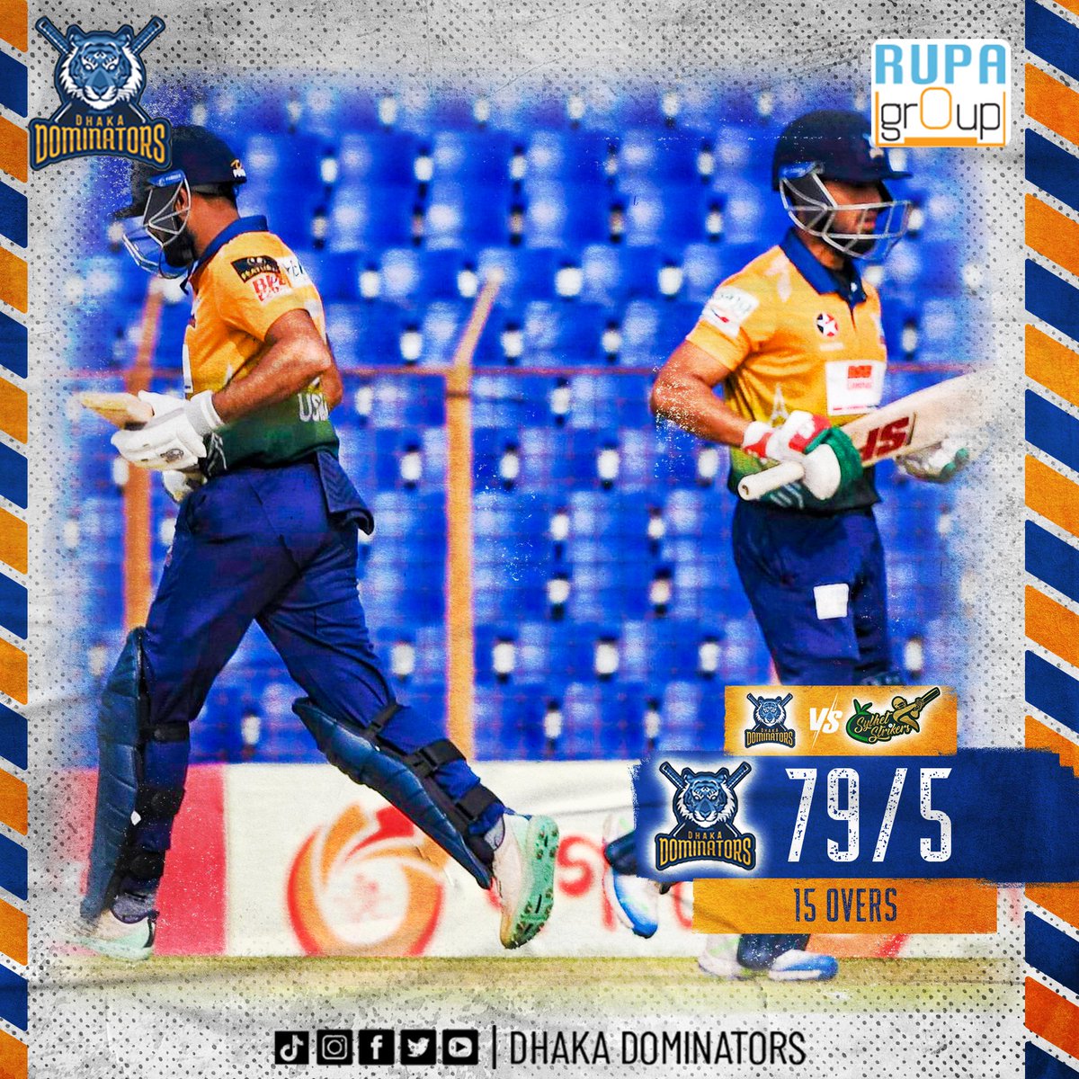 DominatorsDhaka's tweet photo. What will be good total today?
#dhakadominators #bpl2023 #DDvsSS #letsdominate https://t.co/sspJ4jHPtS