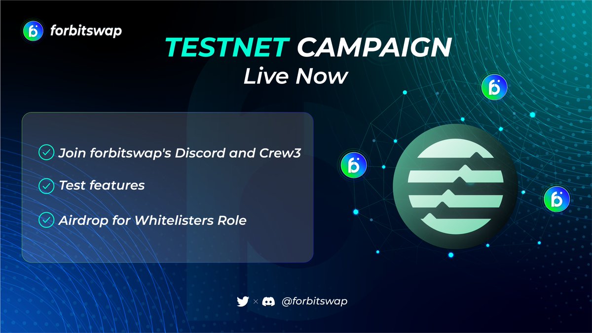 FORBITSWAP TESTNET IS LIVE

#forbitswap is a decentralized exchange that generates AMM and liquidity pools, giving users a superior experience with a fast, secure, low-fee system.

🧵More info 👇 
#APT $APT #Aptos #AptosEcosystem #Testnet