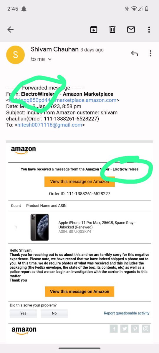 VarshaJ59's tweet photo. We are really disappointed as I ordered iPhone 11pro max through Amazon and box was empty. We complained by app but they said we can’t help you we contact courier they said it’s not their fault.kindly see https://t.co/y4bLelMMVF