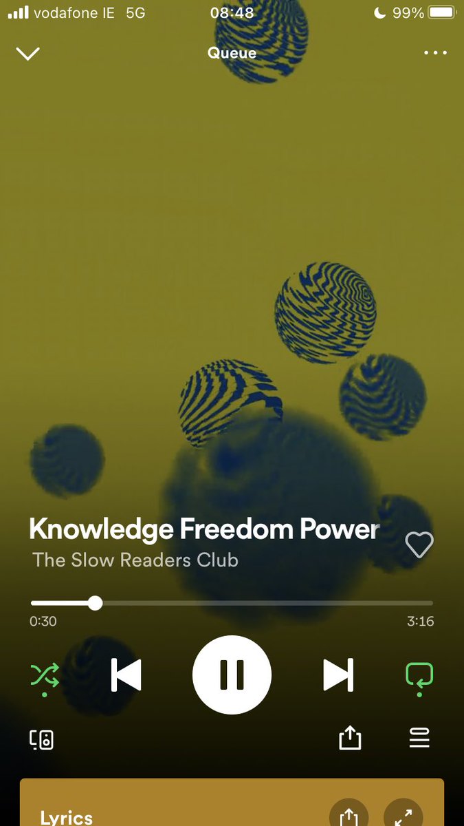 j_k357's tweet photo. Some class Monday morning tuneage from @slowreadersclub to blast off the cobwebs and kick off another week…. Looking forward to catching these guys in April in Dublin #knowledgefreedompower
https://t.co/F6n9G4KEwa https://t.co/bIW8K4sDhR