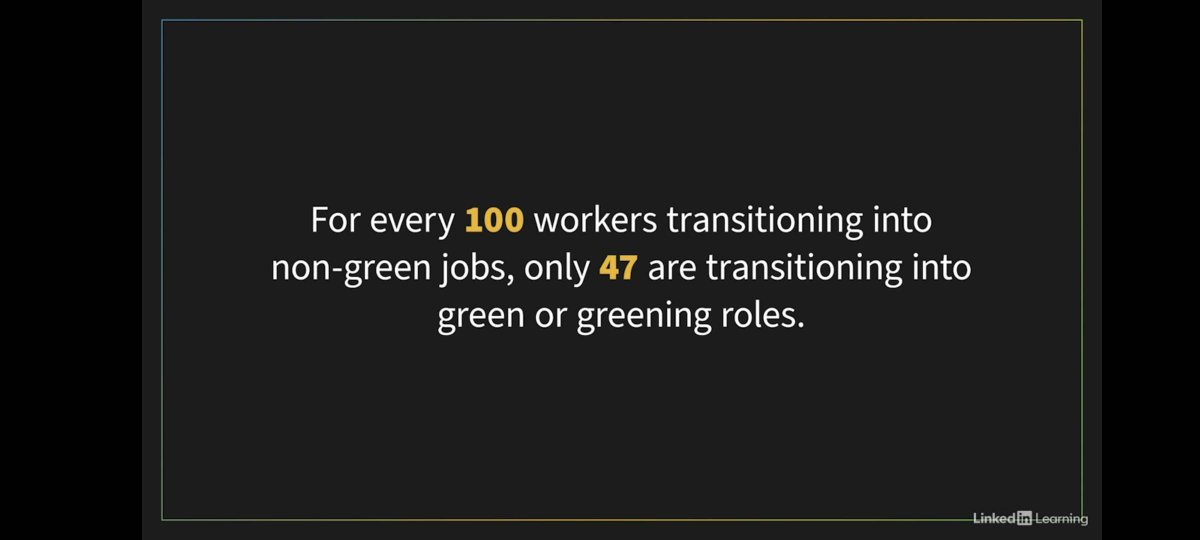 Just listening to Sue Duke the vice president of@LinkedIn Construction and Education are way behind the green job transition. 

#sustainability #Construction #greenjobs