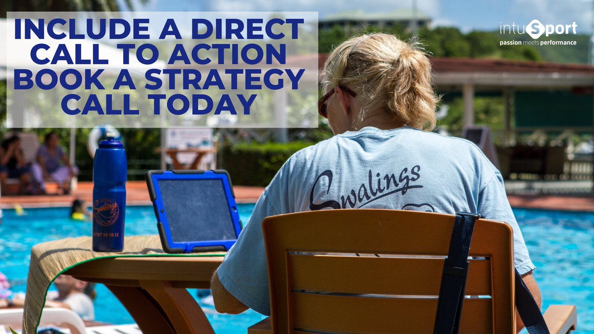 IntuSport1's tweet photo. Facebook Tip Number 5 - Include a Direct Call To Action
The last tip which many people overlook is having a direct call to action. Sometimes this is because of people's fear of..... #swimschool #learntoswim #swimminglessons #lovewatersafety https://t.co/eUL3nL2SSQ