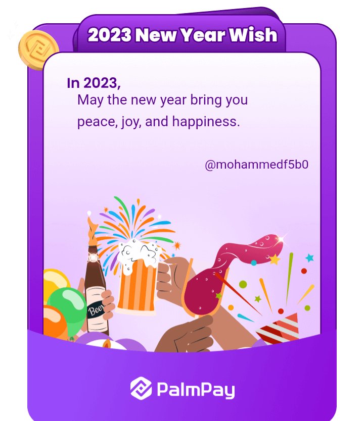 mohyinks4real's tweet photo. @palmpay_ng
My 2023 resolution: 

#YearOnPalmPay
#MoneyMatters https://t.co/tPG8edlUJH