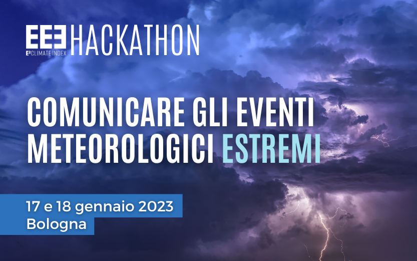 CmccClimate's tweet photo. "Comunicare gli eventi meteorologici estremi" - E3CI #Hackathon per lo sviluppo di idee originali ed efficaci per la divulgazione dello European Extreme Events Climate Index.
📆 Bologna: 17 e 18 gennaio
Info: https://t.co/tSxqadQboP
#E3CIHackathon #extremeevents #climatechange https://t.co/1YZ3qeI96t