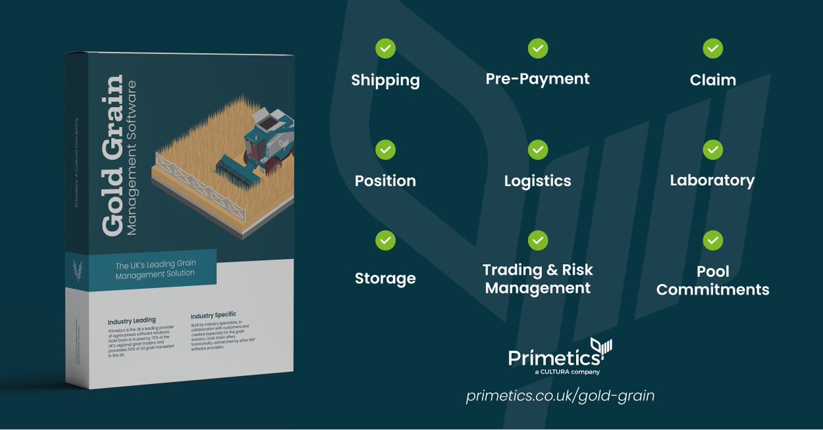 primetics's tweet photo. For over 40 years, Gold Grain has been widely deployed and used by many of the world’s UK’s leading grain traders. Visit our website to learn more!

https://t.co/JsiMJGVgZj 

#GoldGrain #GrainTrading #GrainMarketing #Wheat https://t.co/sRnGvWYo8G