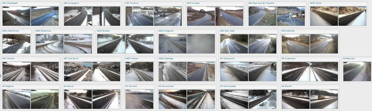 Its an improving picture but still a lot of routes in the #NW affected by #snow teams are working hard to #KeepScotlandMoving & clear! 37 gritters & 4 tractors are out across the network.  Please drive to conditions & #TakeCare if out.