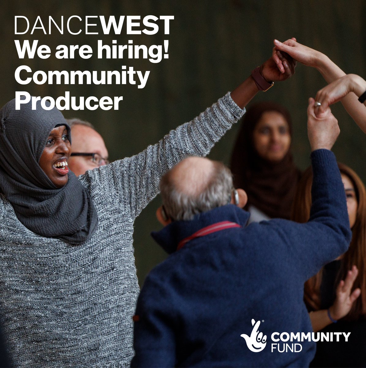COMMUNITY PRODUCER: Full-time £31,000-£34,000. The Community Producer is responsible for the management, development, monitoring of the DanceWest programme. Supported by @LottoGoodCauses Info & pack here: dancewest.co.uk/workwithus Please RT! #DanceWest