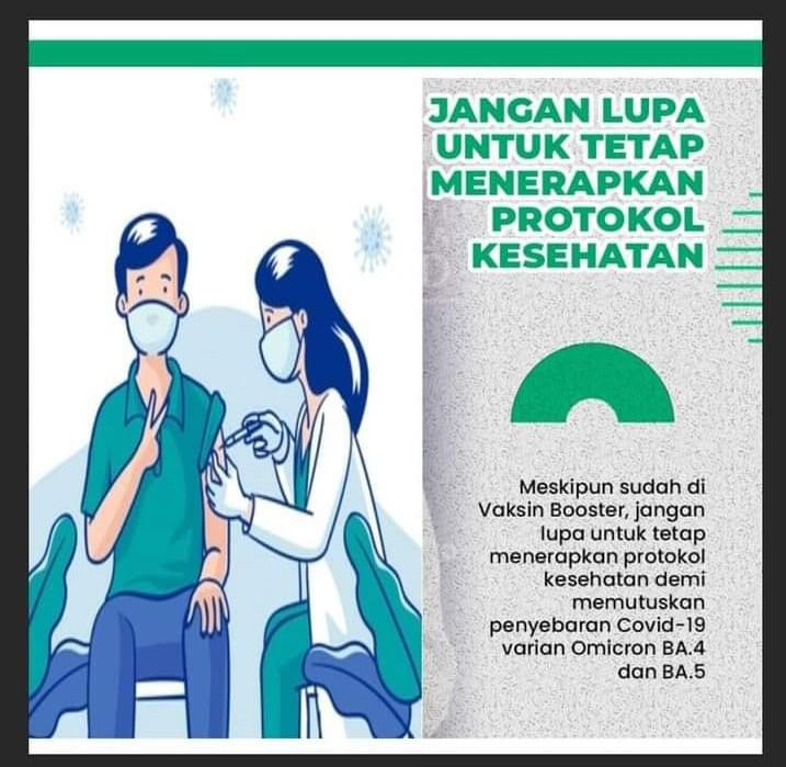 Jangan lupa untuk tetap menerapkan protokol kesehatan
