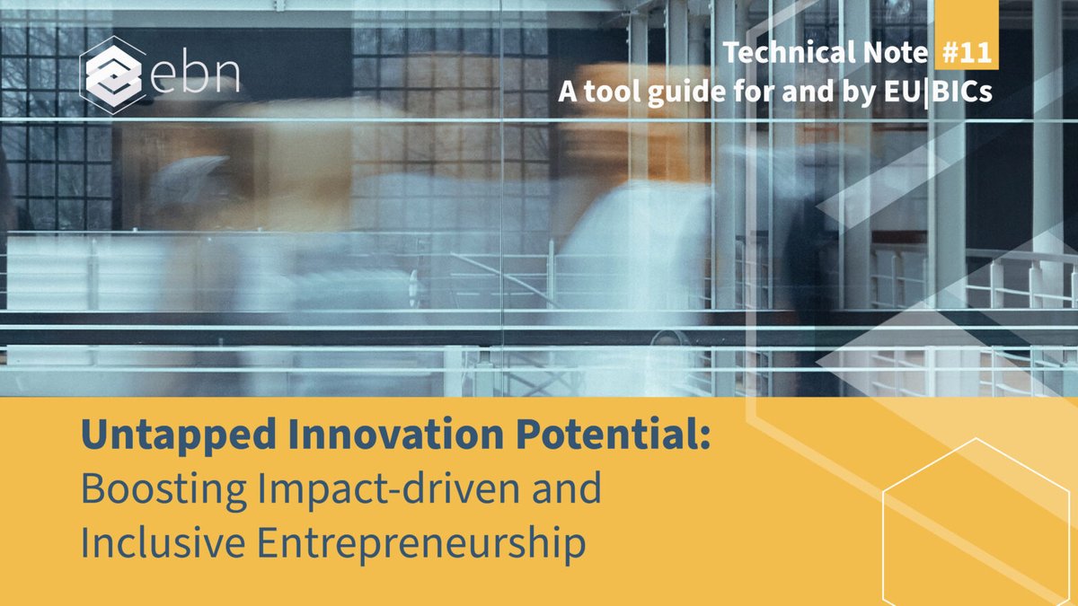 #EBN's TN#11 is out❗️
With the support of the European Commission, through <a href="/BetterIncub/">Better Incubation</a> the #EUBIC community is🔍the best methodologies for including in #entrepreneurial spaces:
🟣👩
🟠migrants &amp; refugees
🟣youth
🟠senior
🟣people with disabilities

TN#11👉bit.ly/3w36Udo