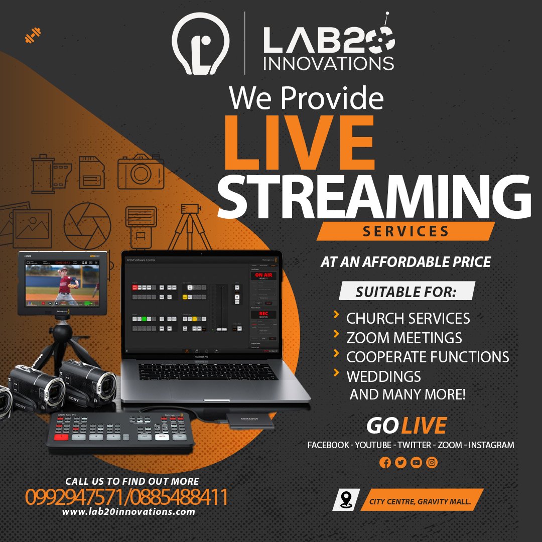 directorz15's tweet photo. Stream with us! Let us cover your functions at an affordable price.
#StudioIsOpen๐ https://t.co/jZakzi4MO3