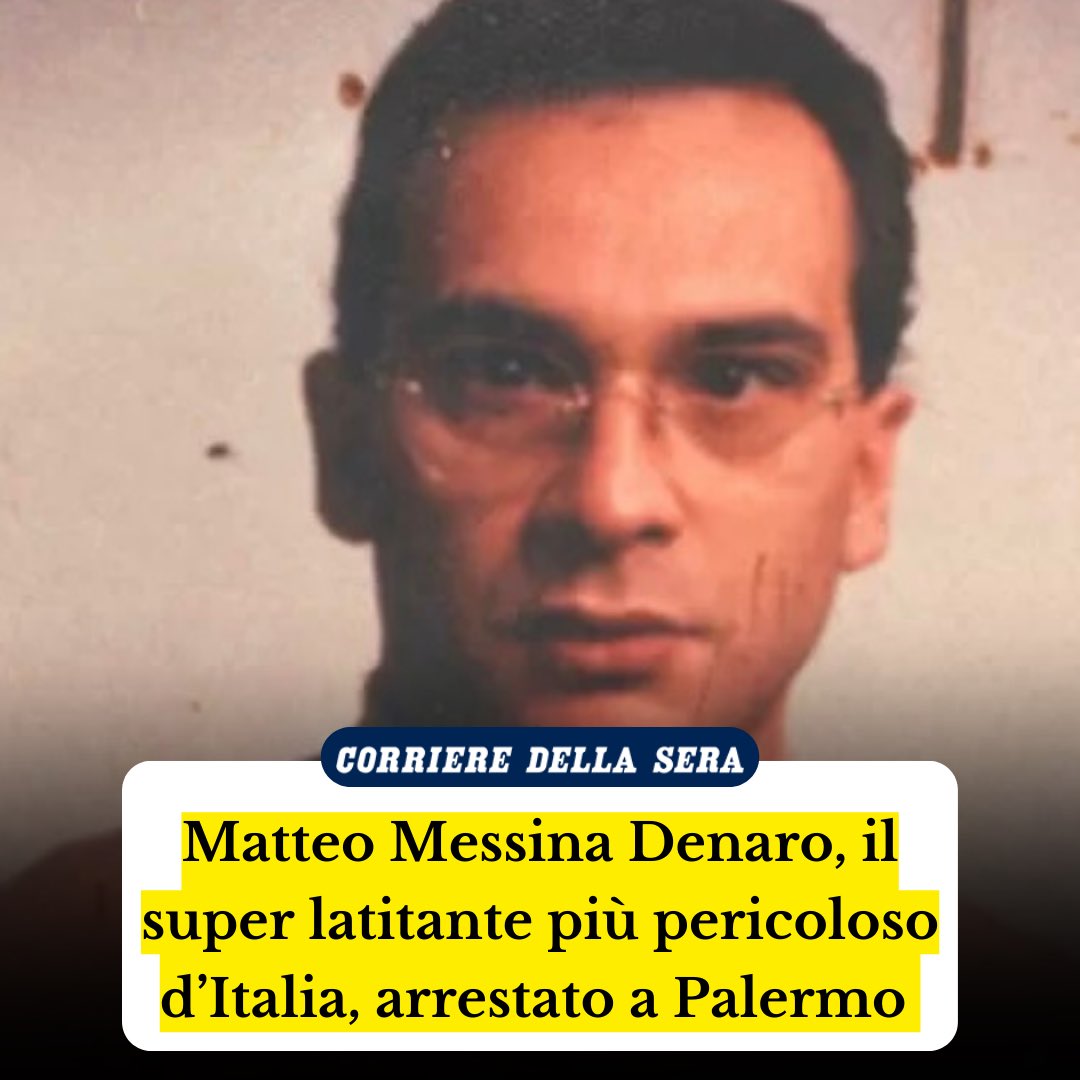 Lo Stato alla fine vince sempre. E oggi festeggiamo una grande vittoria per il nostro Paese: l'arresto del superboss #MatteoMessinaDenaro dopo 30 anni di latitanza. Complimenti agli inquirenti e alle forze dell'ordine che hanno raggiunto questo risultato storico. #Palermo #Mafia
