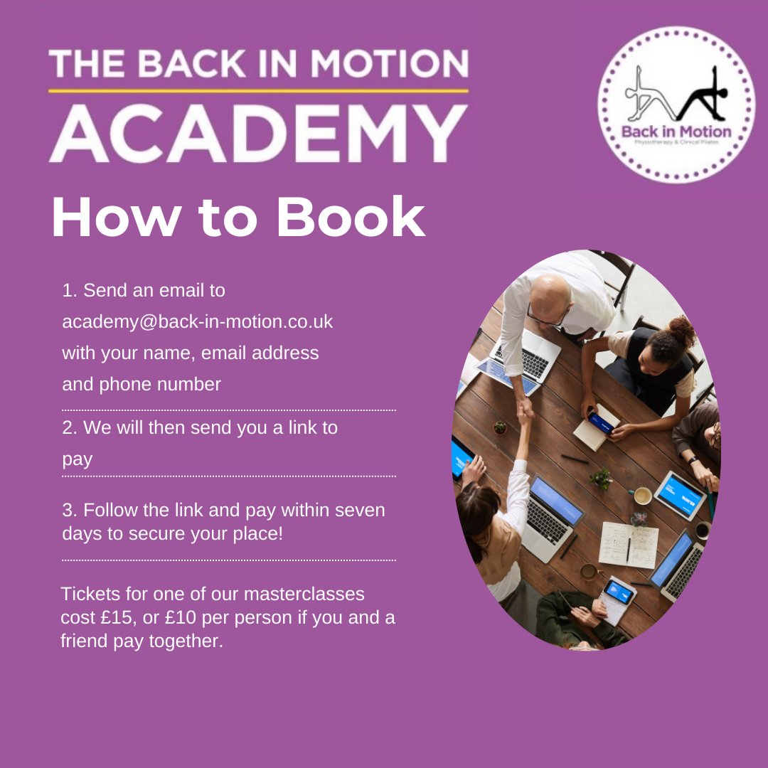 backinmotionuk's tweet photo. If you're a physio student or recent graduate in the East Anglia area, sign up to one (or all) of our Back in Motion Academy Masterclasses! We will be offering theoretical knowledge alongside practical experience, giving you the tools to succeed in MSK https://t.co/dSGCyAlGIl