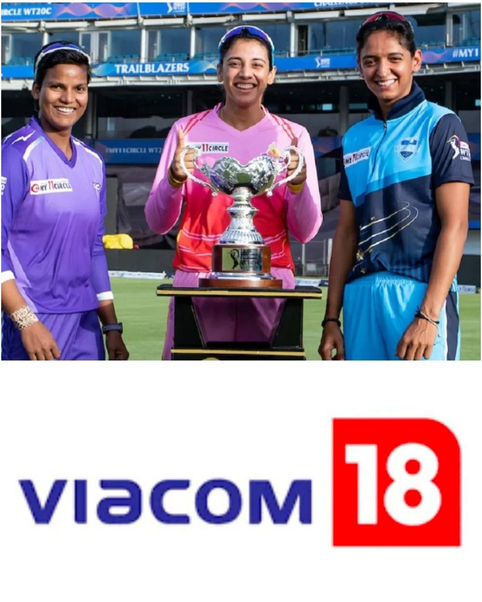BCCIWomenLIVE's tweet photo. Viacom18 Media Private Limited will acquire the Media Rights from WIPL Season 2023 to WIPL Season 2027 for a cumulative figure of INR 951 crores (i.e., INR 7.09 crores per match).
#BCCI #BCCIwomen #WomensT20Challenge #WT20Challenge #WomensIPL #WIPL #WomensT20League #WT20L https://t.co/h5LrI0HYGR