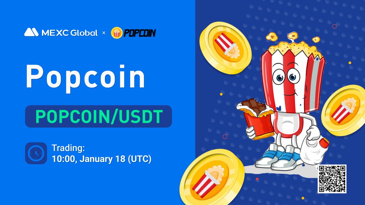 MEXC's tweet image. 🚨MEXC new listings alert!

📈 #POPCOIN/USDT will list as a spot trading pair in the Innovation Zone at 10:00 on Jan 18 (UTC).

@Pop__Coin is a P2E game that will allow investors to win tokens, participate in events, and EARN MONEY! 

Details: bit.ly/3Xk79wz

#Popcoin