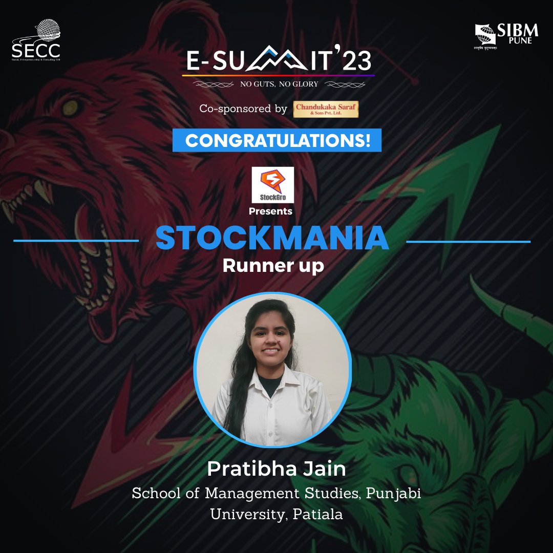 With great joy, we present to you the winners of this competition. At first place we have Dhruv Suresh Umredkar from Shri Ramdeobaba College of Engineering and Management, Nagpur and for runners up we have Pratibha Jain, School of Management studies, Punjabi University, Patiala.