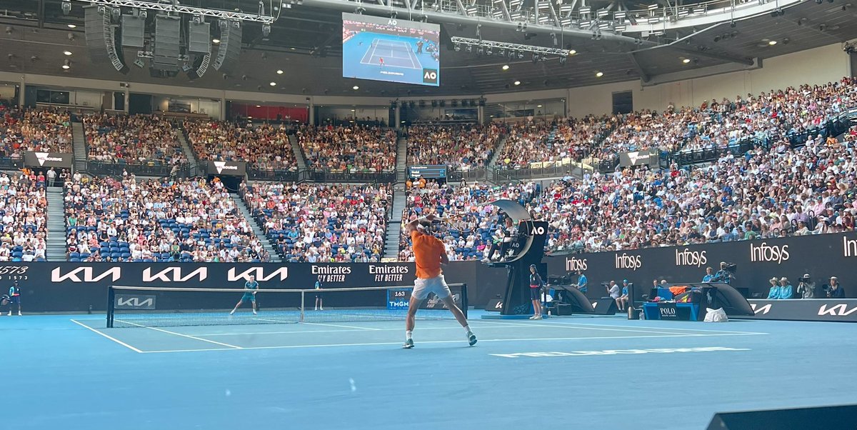 _ClareChapman's tweet photo. Day 1️⃣ @AustralianOpen @espn  #AO23 @RafaelNadal https://t.co/MMIy0SrLKZ