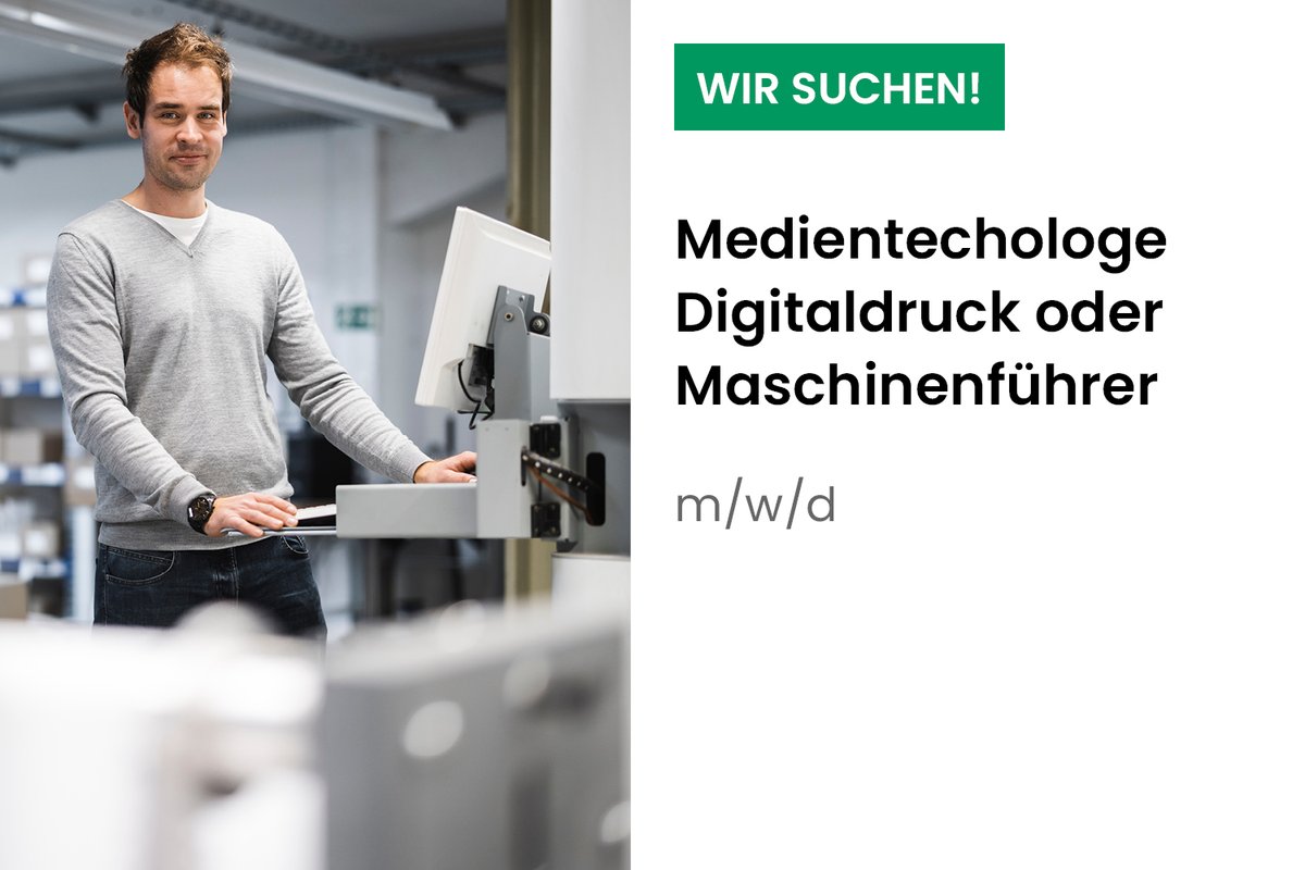 PAVbrand's tweet photo. Wir suchen Verstärkung!

Medientechnologen (m/w/d) Digitaldruck oder Maschinenführer (m/w/d)

Alle Informationen und weitere offene Stellenangebote finden Sie hier https://t.co/0Oer3OE5cz

#jobs2023 #medientechnologe #stormarn #stellenangebot #jobs #printer #print #druck https://t.co/BNfrpD9U2o