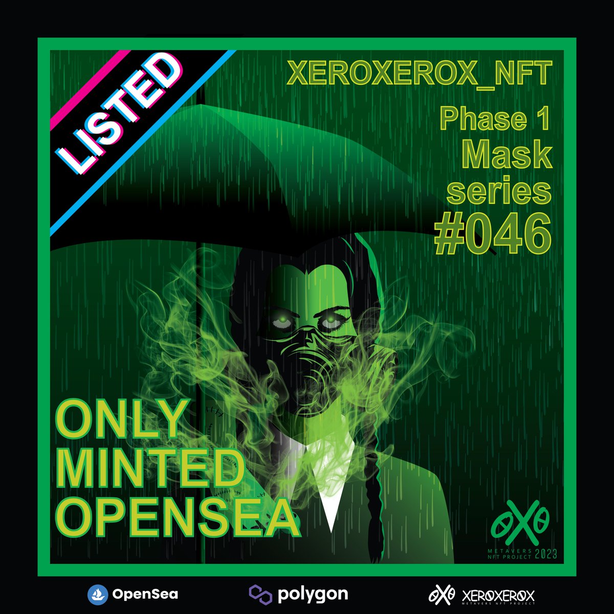 XEROXEROX_NFT's tweet photo. XeroxeroX_NFT Mask series 046
-Saturday
-
Instagram follow
@XeroxeroX_NFT
-
@Opensea
-
XEROXEROX_NFT
.
.
.
#nft #nftart #nftartist #nftartists #cryptoart #cryptoartist #nftstories #masknft #nftcreator #cryptocurrency #character #cyborg #PFP #pfpNFT https://t.co/iF34F8vuqO