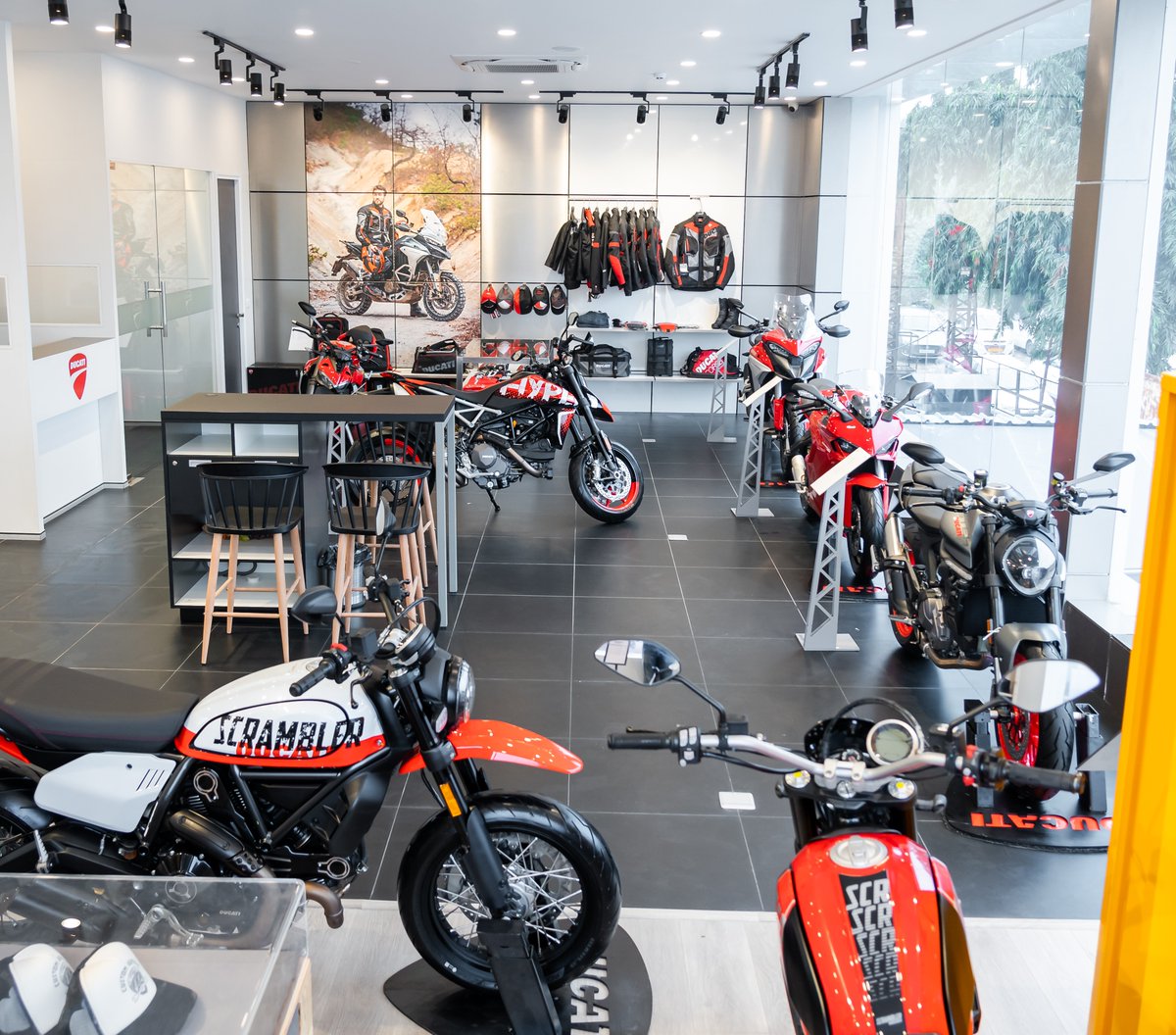 Ducati_India's tweet photo. Ducati has a new home in Chandigarh! A brand new 3S facility is now open to cater to the riding community of Chandigarh, Haryana, Punjab, Himachal Pradesh and beyond. https://t.co/wsSVZaDF9T