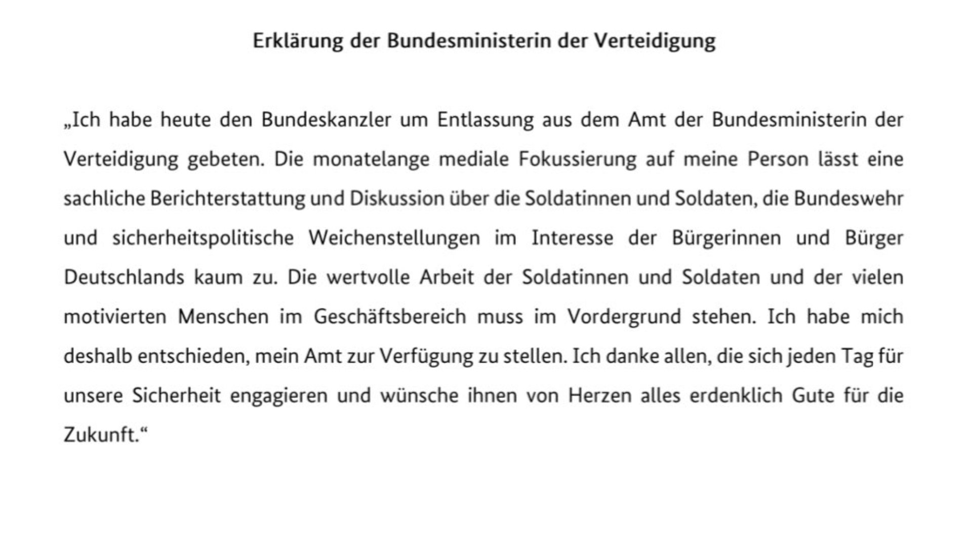 Re: [情報] 德國國防部長辭職