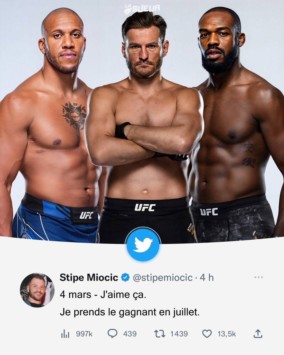 LaSueur_off's tweet photo. Stipe Miocic annonce la couleur ! 🔥 https://t.co/L0wQJEGjKO