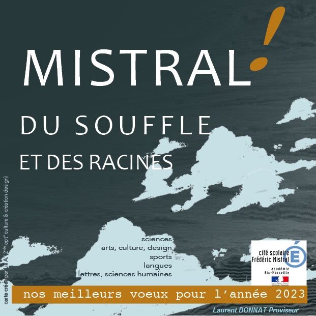 Toutes les équipes de la cité scolaire Frédéric MISTRAL vous souhaitent une bonne année 2023 !