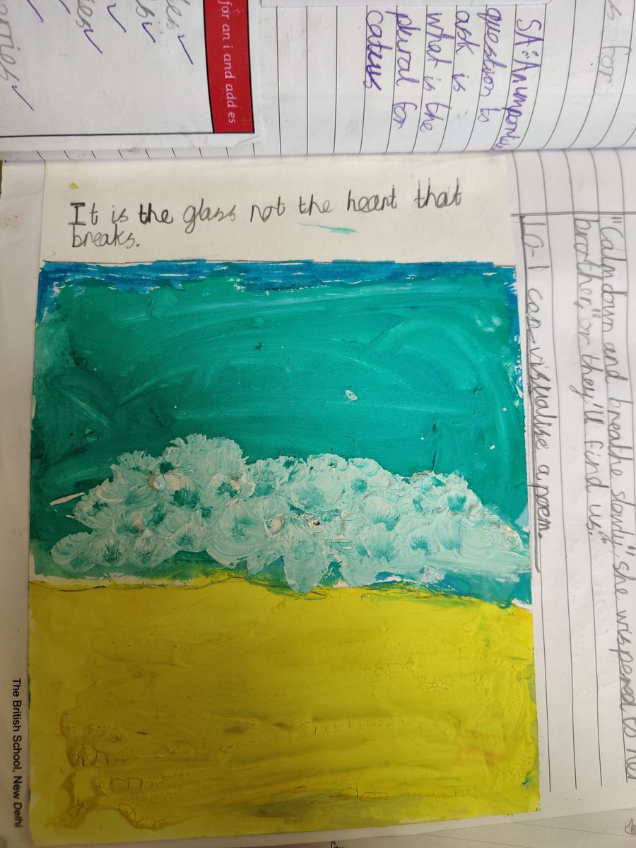 Year4T's tweet photo. #inspired
Students get their inspiration from "The Sea's Hand" by George Szirtes which led them to explore the genre of Free Verse. @TBS_Delhi
@TracyTyndale @_aditigandhi_ @imdeepika @VandanaVanagar @Chitra122 https://t.co/7RGi4BuMqX