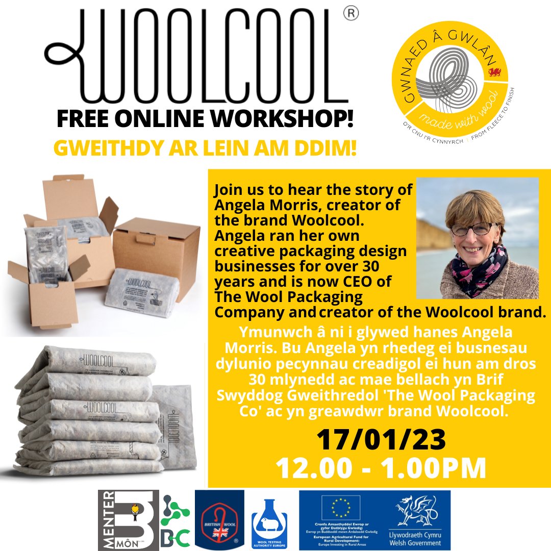GwlanMM's tweet photo. Gweithdy arlein am ddim yfory!
Free online workshop tomorrow!
Cofrestrwch / Register: https://t.co/XXmWrbnMy8
@MenterMon @WeAreWoolcool @RGC_WRN @LlCCefnGwlad @LlywodraethCym @BritishWoolFarm #welshwool #gwlancymreig #choosewelshwool https://t.co/qQJz8SoK3W