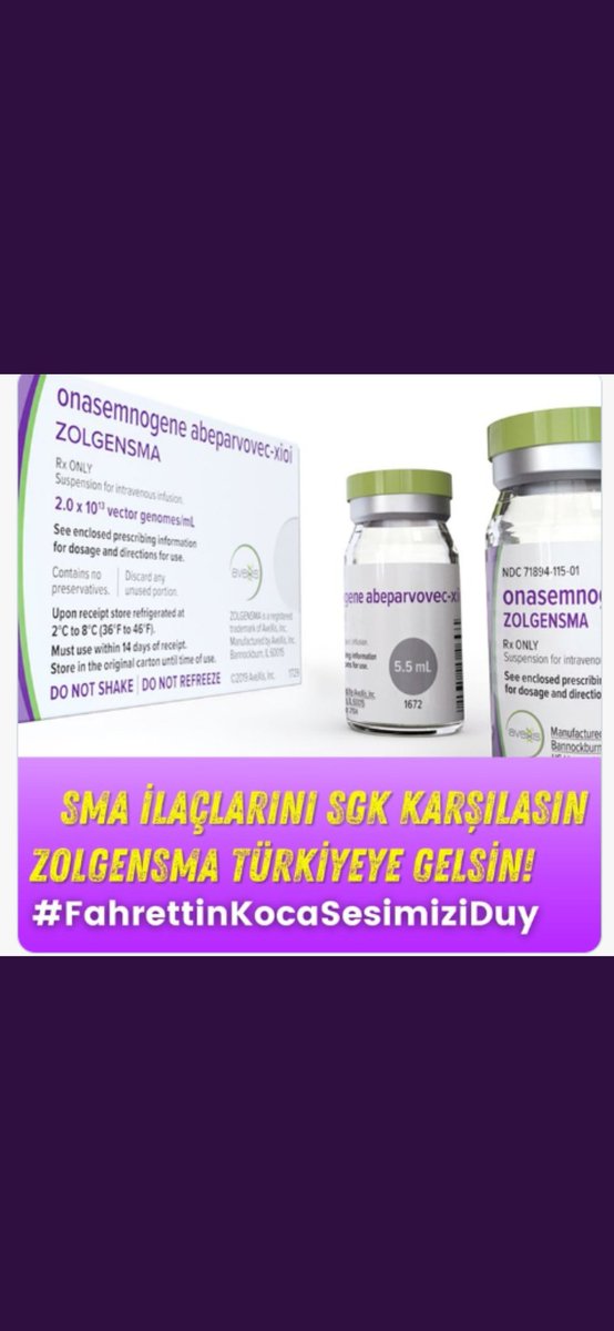 SMA nin bir çaresi var. Duyun bu çocukların ve  ailelerinin sesini  

#FahrettinKocaSesimiziDuy