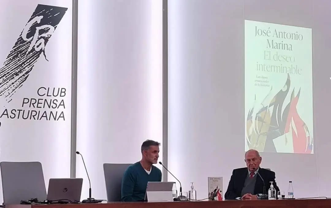 "El deseo interminable" de José Antonio Marina en conversación con nuestro coordinador pedagógico de ESO y Bachillerato <a href="/Carlosheviaza/">Carlos hevia-aza</a>, en Club de Prensa <a href="/lanuevaespana/">La Nueva España</a> 

#JoséAntonioMarina
#SMNaranco
#Educación
#Oviedo
#Asturias