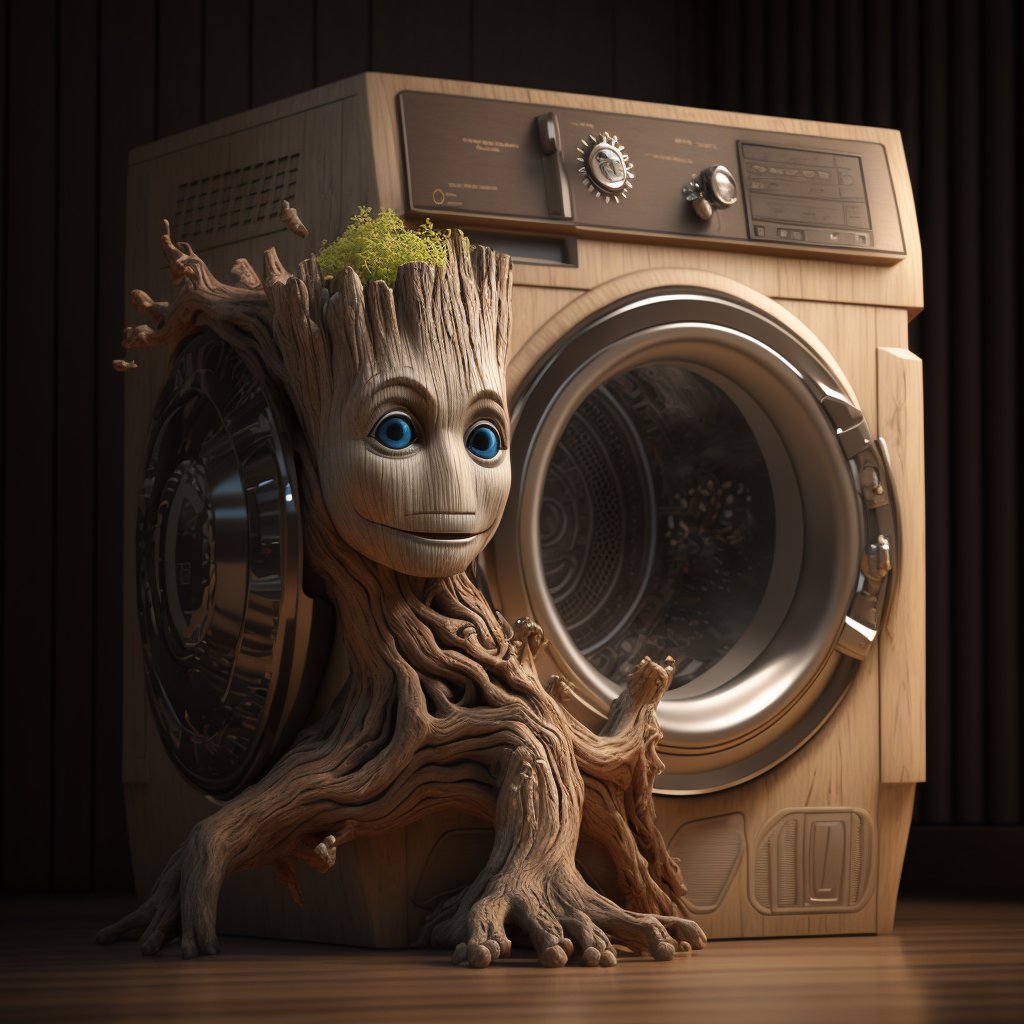 Washing machine fused with Baby Groot 😅
Do you like this kind of art?

#ArtLovers #ArtLovers #ArtistOnTwitter #ArtistOnTwitter #artisart #NFTCommunity #nftcollector #NFTartists #NFTartist #nftarti̇st
