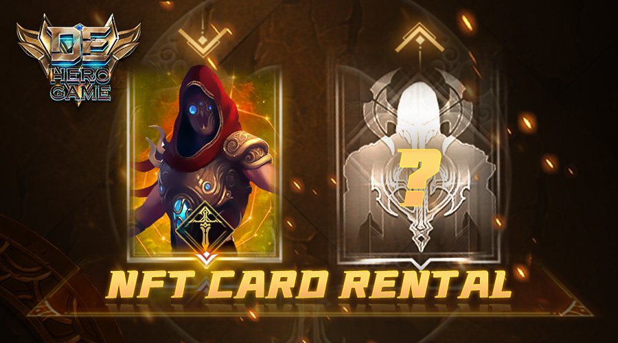 DeHero_official's tweet photo. 💥Upcoming #DeHeroGame feature - NFT Card Rental🚀
 
Get prepared to start the game with your heroes #NFT rented! https://t.co/iVs9fImgRH
