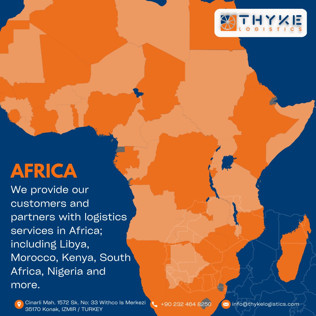 THYKELOGISTICS's tweet photo. We provide our customers and partners with logistics services in Africa; including Libya, Morocco, Kenya, South Africa, Nigeria and more.

#africa #africalogistics #projectcargo #forwarding  #dfalliance #pplnetwork #freightnetwork #latamforwardersclub #logistics #thykelogistics https://t.co/DnyJ3VTjO0