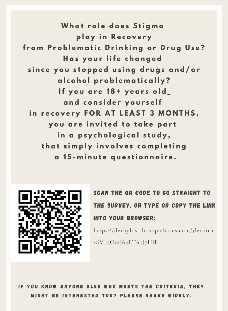 DocDavidM's tweet photo. If you are eligible, consider taking part in this survey about stigma and pass on if you can: https://t.co/TjOJA5xvWs #sud #stigma https://t.co/ZhQ1qRpCIp
