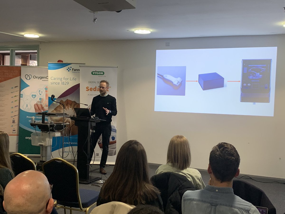 PeterMerjavy's tweet photo. @nickdblack talking about ultrasound machines and needling techniques at #NIRASBasic23 course @NIRASociety @LloydTurbitt @davejohnston24 @rosie_hogg https://t.co/YxA3X9HU99
