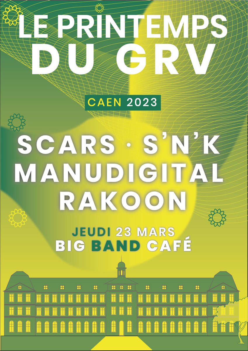 GRVfest's tweet photo. Le GRV débarque à #Caen et #Rennes pour 2 soirées délocalisées ! 🎶 
👉RDV au Big Band Café le jeudi 23 mars 
👉RDV à L'Etage le mercredi 12 avril 

Plus d'infos : https://t.co/IonXMom8oc

Deux événements spéciaux qui raviront les étudiants ! 

@Reggaefr @infoconcert @OuestFrance https://t.co/VFUzvNyTFN
