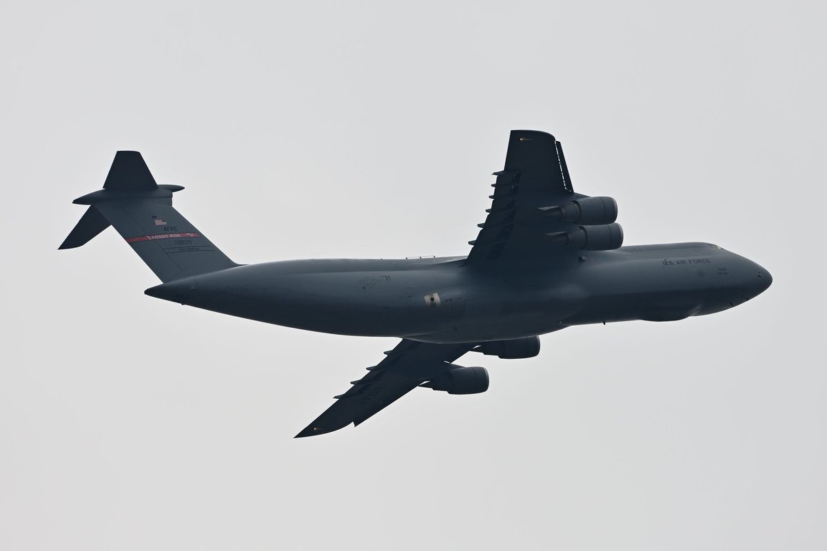 modelight329's tweet image. 2023/01/16
WestoverのC-5M。雨が上がった頃に飛んでくれました😃
天気悪かったからか、皆さん百里基地に出撃されてるからか、マニア的な方々は誰もいませんでした😅

#横田基地　#RJTY