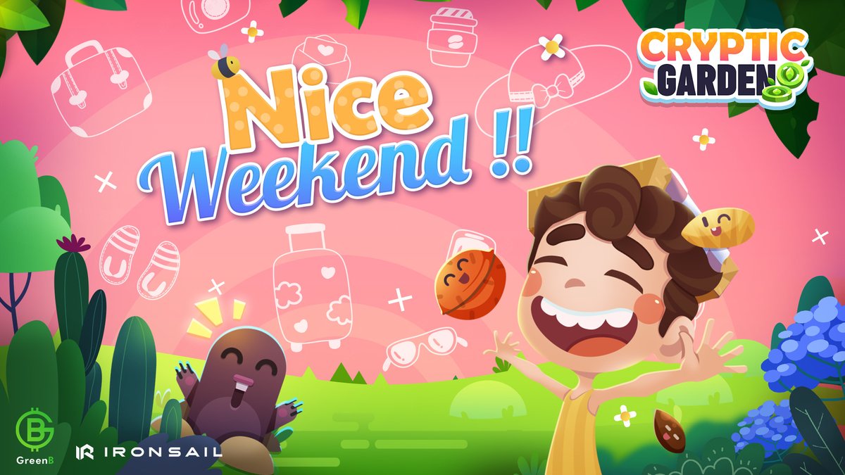 CrypticGarden_'s tweet photo. 🌱NO WEEKEND ALL WEAKENED, LUCKY FARMERS!🌱

You’ve been busy all week with your garden, and now you deserve a break 🍀

Spend time for yourself, recharge your energy and get ready for the new week with some new ideas for your blooming garden 🌸
———
#CrypticGarden #Farmgames https://t.co/j6aQgdNQ9e