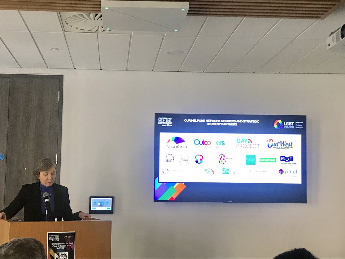 AIIHPC's tweet photo. We are delighted to be at the launch of the @LGBT_ie Strategic Plan 2023-2027- ‘Making Ireland the Best Place in Europe to be LGBTQI+’ #LGBTIEquality https://t.co/mbjWO2u6vH