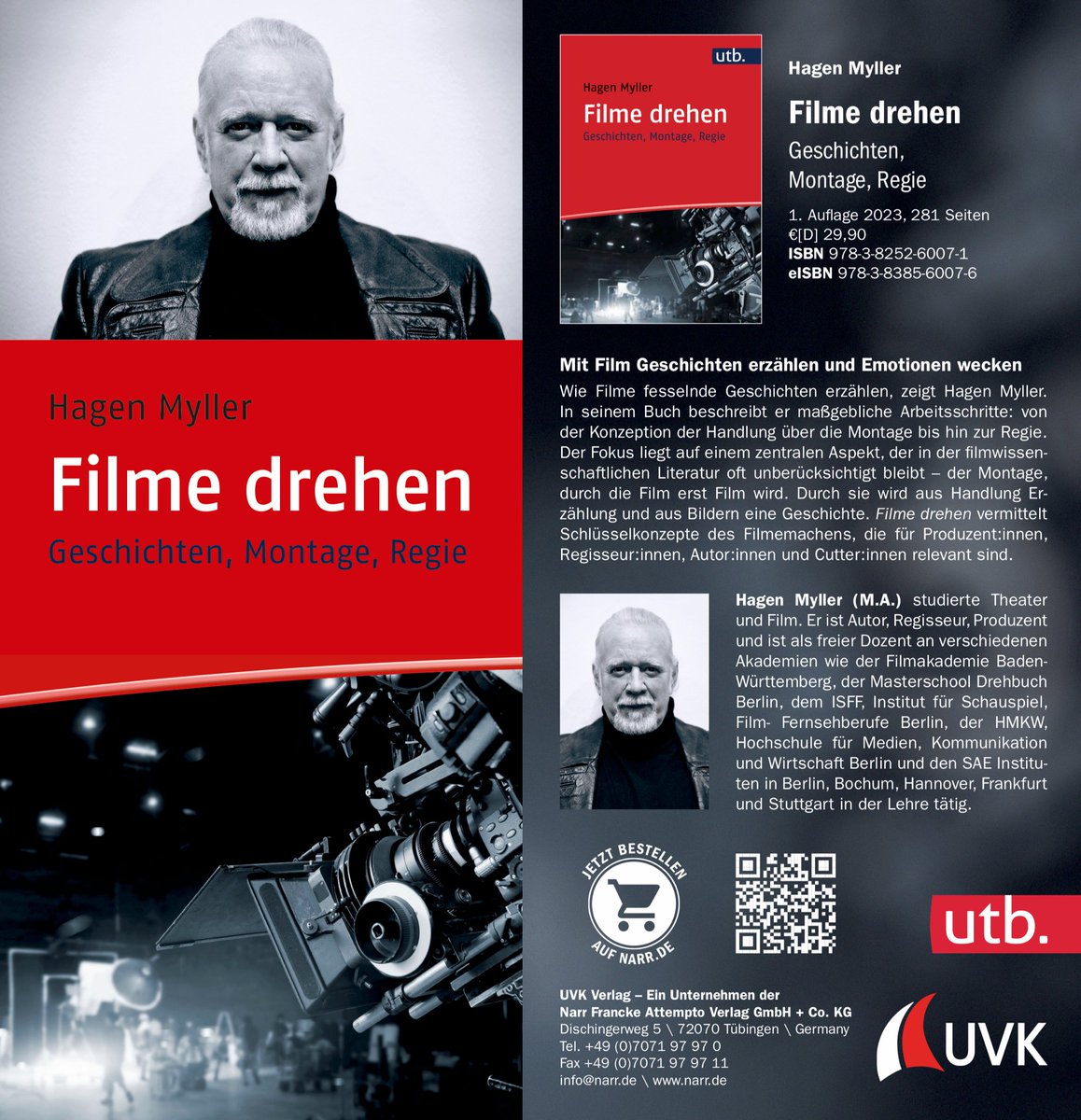 Liebe Filmschaffende! Seit heute ist mein Buch „Filme drehen“ im Handel. Ich habe darin meine Erfahrungen und Einsichten in das Machen von Filmen formuliert. Es richtet sich an Neulinge ebenso wie an Erfahrene und ist für jeden ein Gewinn.