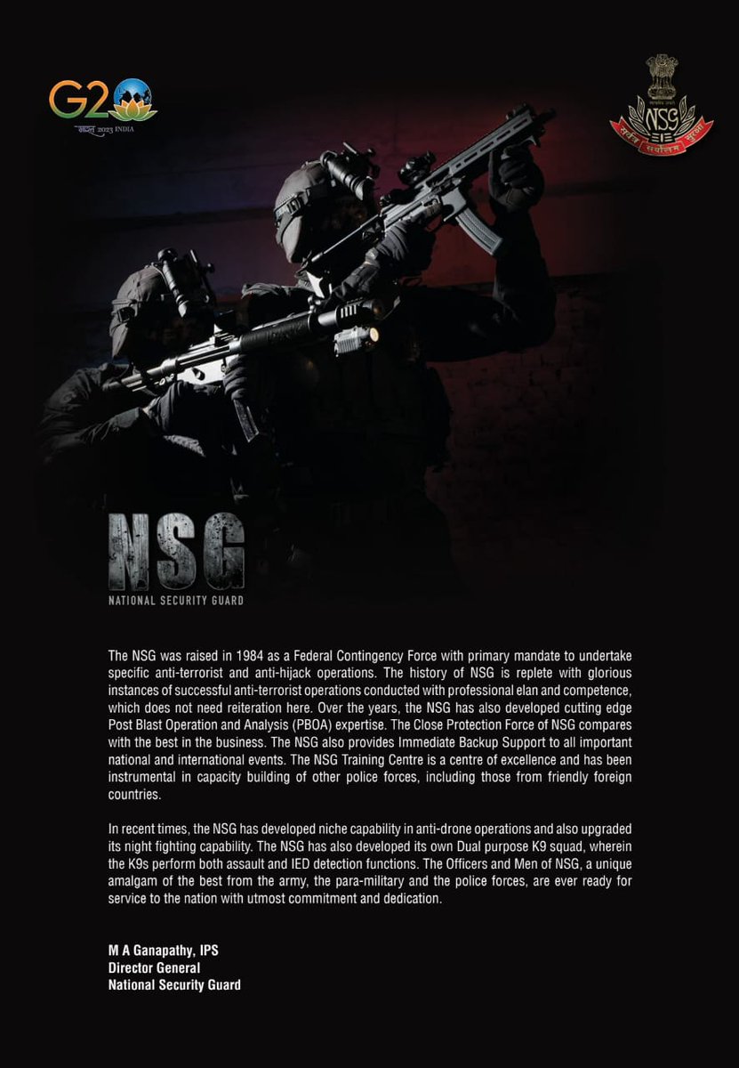 nsgblackcats's tweet photo. Introducing Yearly Calendar of NSG 2023.

#Blackcats in action.. Link 👇🏻

https://t.co/YD8KX8hFha https://t.co/o7VpRJF6hF