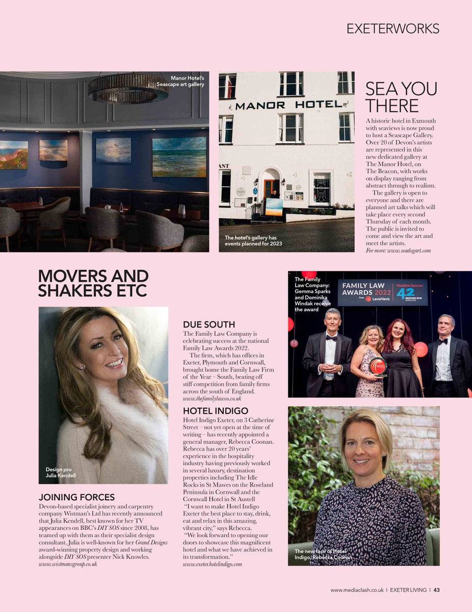 ExeterLiving's tweet image. January networking events, collaborations, and success stories galore – catch up on all the latest business news in our current issue here: rb.gy/zzeczz

@exeterchamber @tweetinexeter @hotelindigo @TheFamilyLawCo @ExeterSciencePk

#Exeter #Exeternetworking