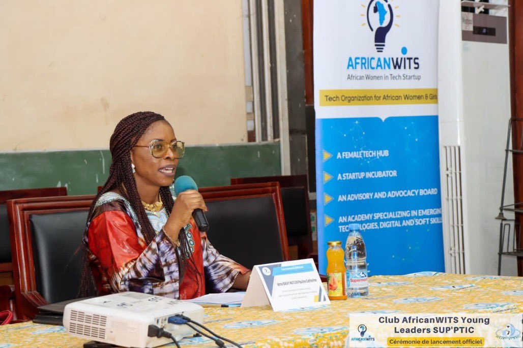 AfricanWITS's tweet photo. - Mme MUTLEN Pauline Catherine Epse BIKAY , Directrice des Infrastructures, des Equipements et des Réseaux Postaux (DIER) Ministére des Postes et Télécommunications
#AfricanWits
#Africanwitsyoungleaders
#Supptic
#AWYL
#lancementofficiel
#association
#Cameroun
#Shapethefuture https://t.co/Ic04BjYNzh