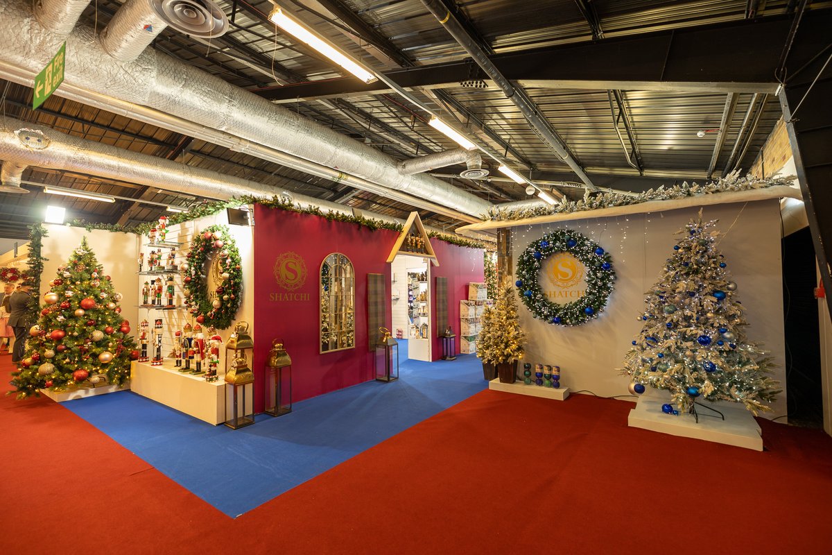 ShatchiUK's tweet photo. It was an amazing first day at Harrogate Christmas &amp; Gifts Fair. A huge thank you to everyone who has visited our stand so far. Be sure to check us out at Hall C, Stand C2.
#Shatchi #ShatchiChristmas #Christmas #ChristmasDecorations #ChristmasDecor #ChristmasTrees #harrogate https://t.co/ldO6p9nCfr