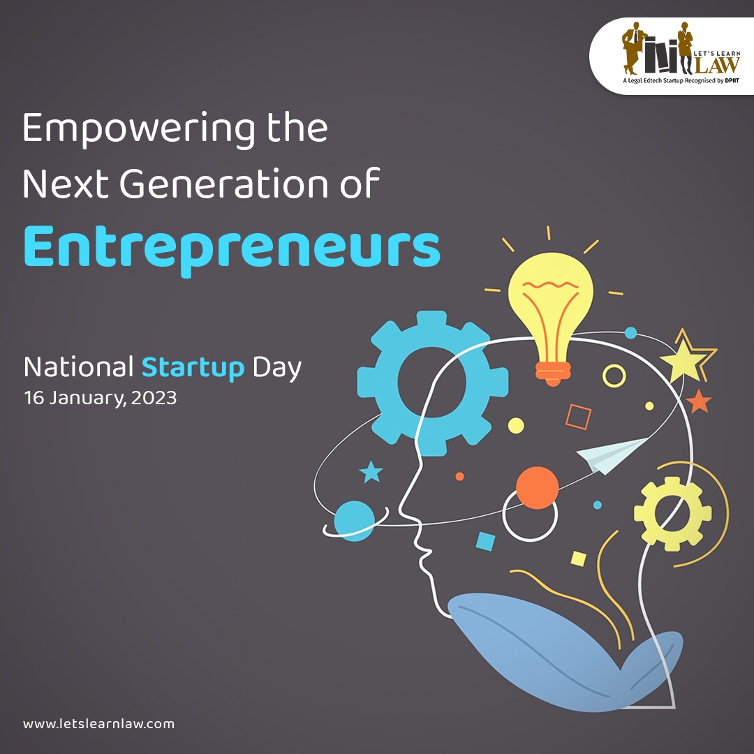 'START' working on your idea to 'UP' lift the lives of others. 🚀 #NationalStartupDay

#LLL #LetsLearnLaw #StartupDay #StartupIndia #StartupIndiaStandupIndia #IndianStartup #India