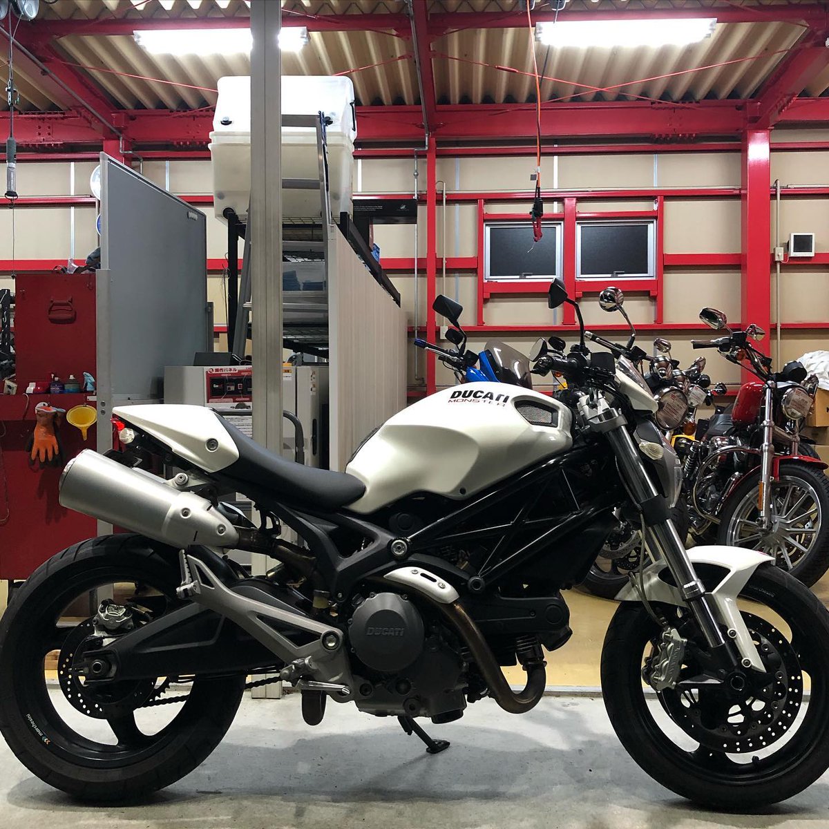 yebisu_moto's tweet photo. 入荷速報 ♪ ٩(ˊᗜˋ*)و♪
2008 DUCATI Monster696 19800km
ハンドル、フェンダーレス、程度の僅かなカスタムはありますが基本オリジナルのキレイなMonster699 ♪ ETC車載器付いて(*・ω・)ﾏｽ♪

#ducati #monster #monster696 #ドカティ #ドカティモンスター #モンスター696 #エビスモータース https://t.co/PpaR4SLp2U