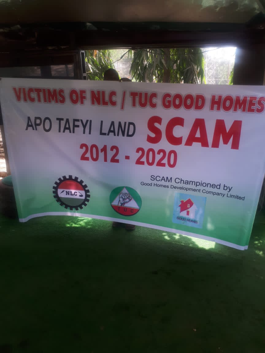AtuleEve's tweet photo. I am a participant of the NLC/TUC housing scheme. Since 2014, the APO housing estate has not been completed by any of the administration and is it now that the present FCT minister is exiting Office that he will solicit for funds to complete the estate⁉️ Please we  NEED OUR LAND! https://t.co/xlnHEf85Vp