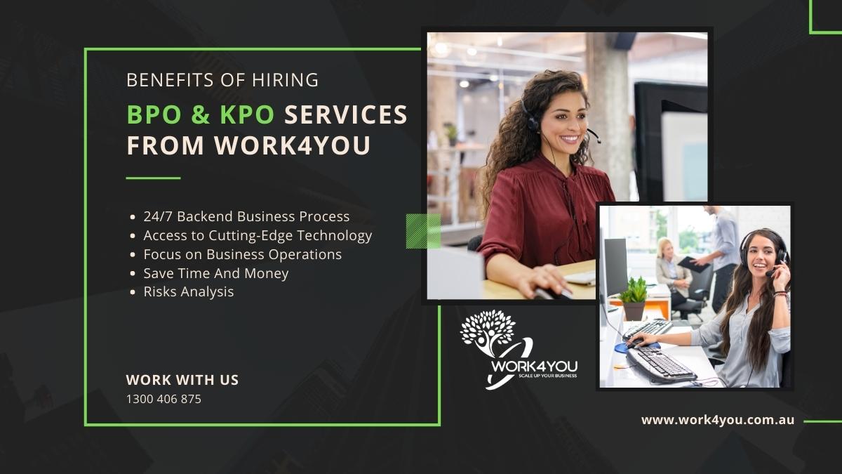 ➡️ Hiring BPO &amp; KPO Services From WORK4YOU -
✅ We are one of the top BPO-KPO service providers, offering innovative and cost-effective business solutions to meet the requirements of each customer.

Visit Us -
🔗 work4you.com.au/bpo-kpo/

Call Us At -
📞 1300406875

#kpo #BPO